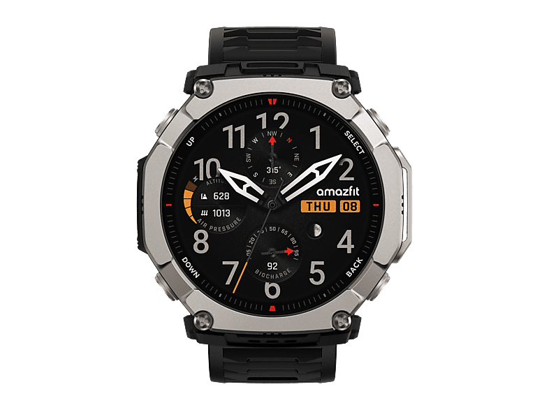 Amazfit T-REX ULTRA 2 Correa 145 - 215mm Resistente al Agua 10ATM Pantalla 1.5 AMOLED GPS +180 Modos Deportivos Negro
