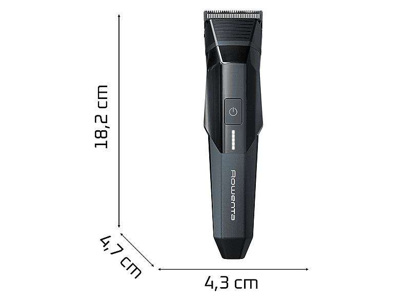 Rowenta TN9610 Recortadora 11 en 1 Autonomía de 270 min Cuchillas de acero inox 7500 RMP Gran precisión Multiples accesorios Negro