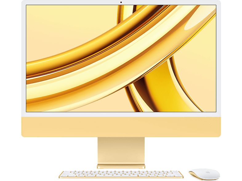 Apple iMac (2023) Z19FBASE 24 Retina 4.5K Chip M3 CPU de 8 núcleos GPU de 10 núcleos 16GB de RAM 512GB de SSD Amarillo