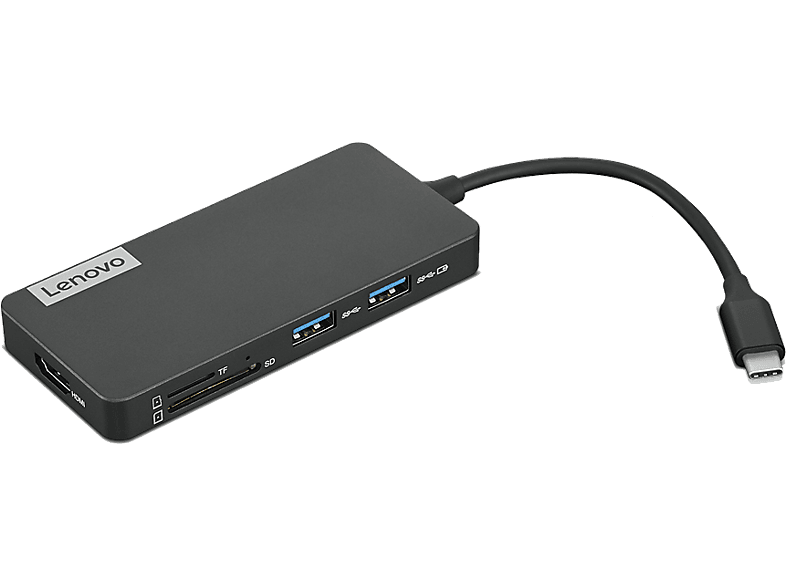 Lenovo USB C 7-in-1 Hub ROW USB C 3.2 HDMI Gris