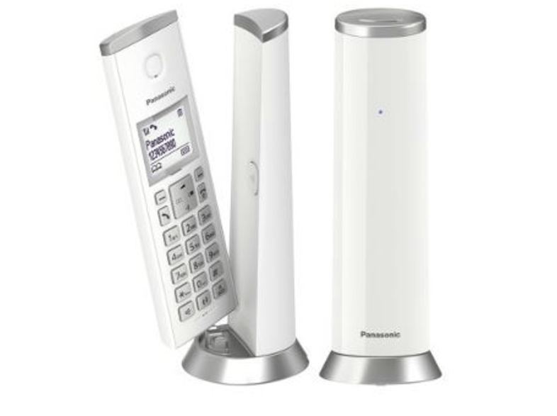 Panasonic KX-TGK212SP Inalámbrico Duo ECO 40 tonos Bloqueo de llamadas Agenda 50 num Blanco