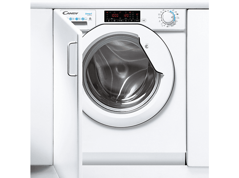 Candy Smart Inverter CBD 485TWME/1-S 8kg + 5kg  1400rpm Motor Inverter 16 Programas 7 Ciclos rápidos Blanco