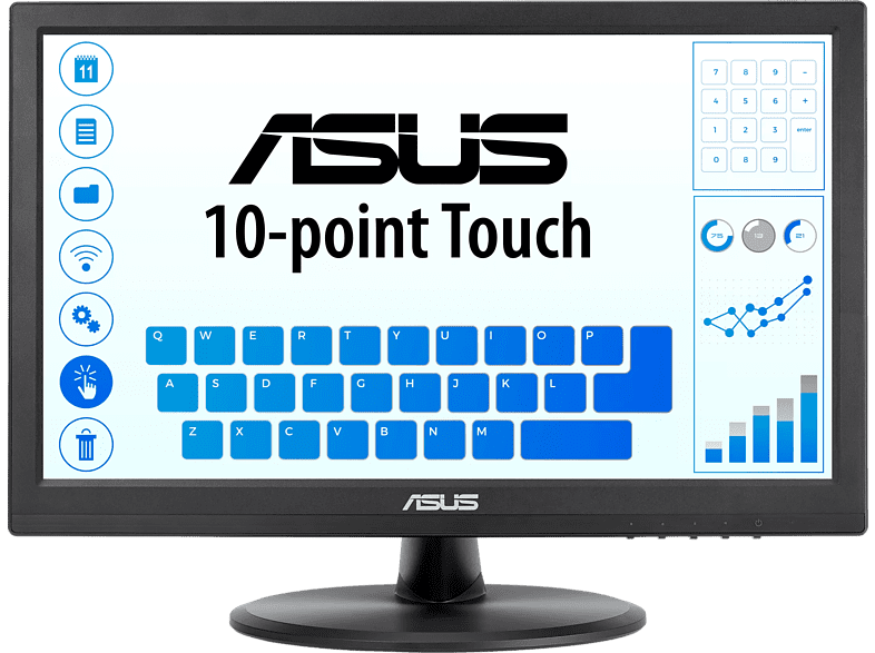 Asus VT168HR 15.6 WXGA 5 ms Pantalla multitáctil de 10 puntos 50/60 Hz Negro