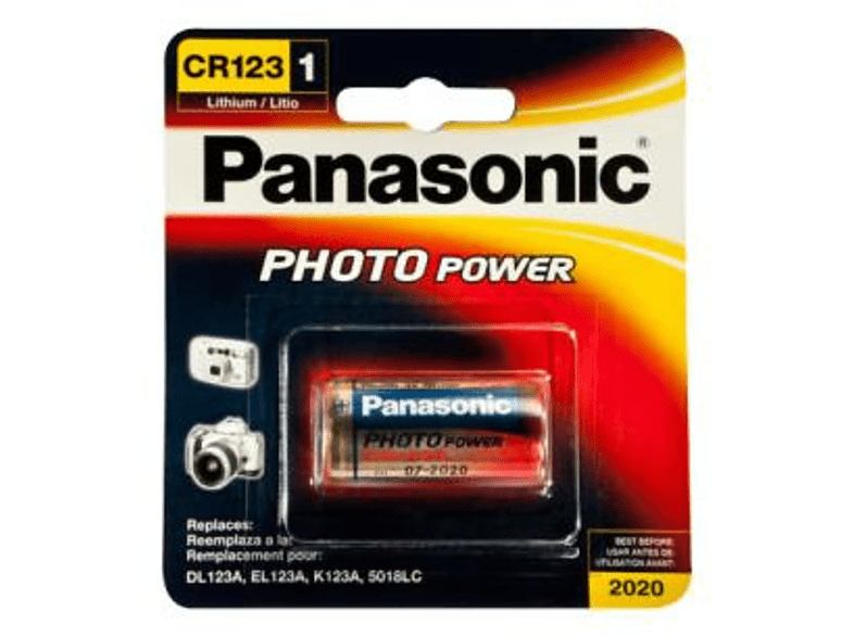 Panasonic Litio Batería de la cámara CR123 Litio
