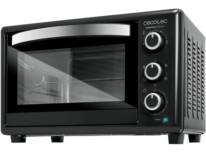 Cecotec Bake&Toast 3090 Black Gyro De convección 1500 W 30 l 230°C 5 modos Rustidor giratorio Temporizador Black