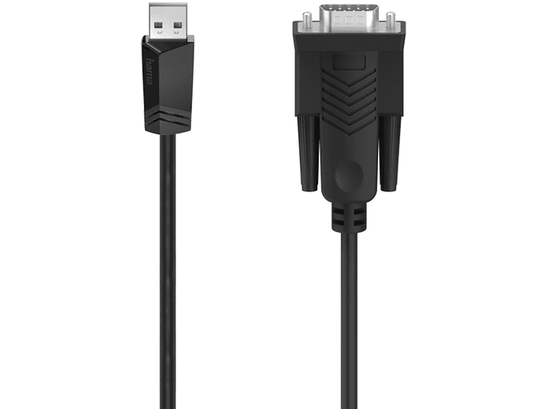 Hama 00200622 De conector USB a conector D-Sub RS 232 Doble blindaje USB 2.0 Negro
