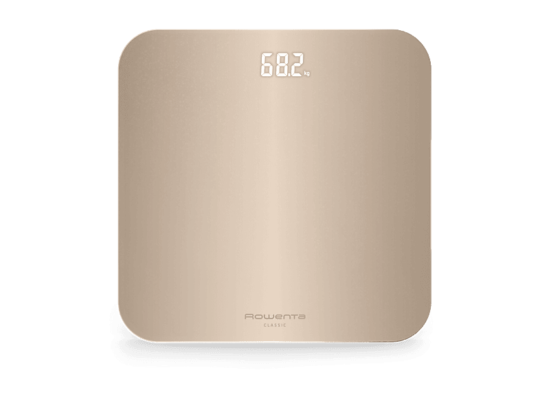 Rowenta Classic BS1900 180 kg Pantalla invisible con iluminación LED Diseño plano Apagado automático Cristal templado Oro