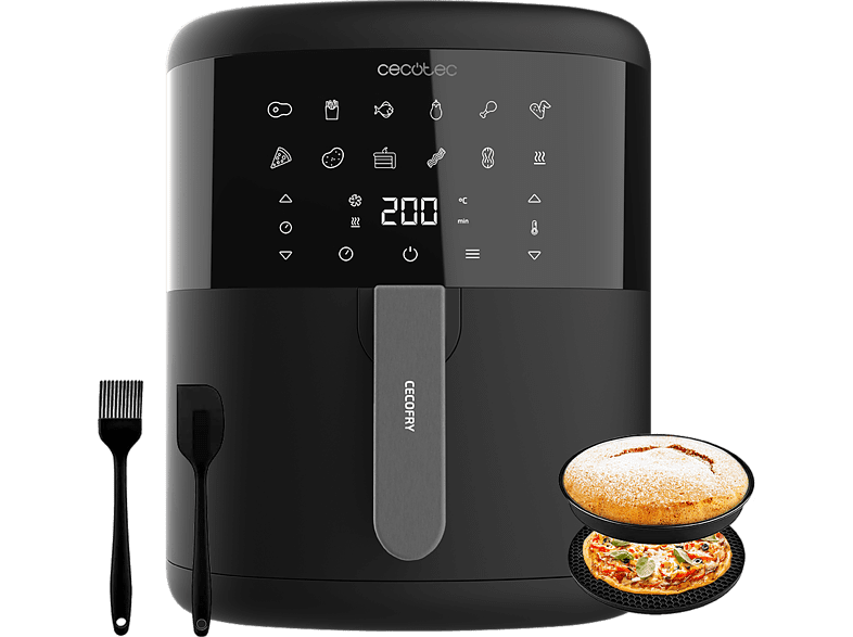 Cecotec Cecofry Bombastik 6000 Full 1700 W 6 L Incluye pack de accesorios 80-200 ºC 12 modos Temporizador Negro