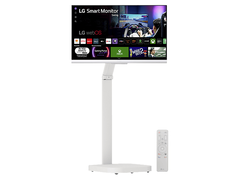 LG Smart Monitor Swing 32G810SAW-W 31.5 UHD 4K 144 Hz 1 ms IPS Altavoces incorporados Blanco