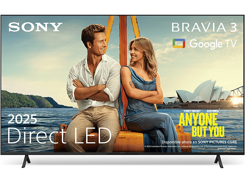 Sony Bravia 3 Direct LED 4K HDR Processor X1 con IA Smart TV (Google TV) TDT HD DVB-T2 Dolby Atmos/Vision Chromecast Eco 75S35