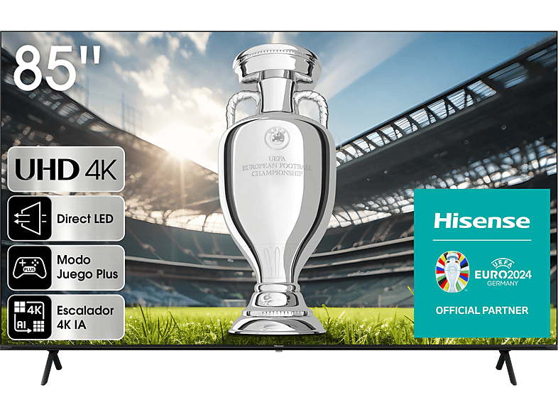 Hisense 85A6K UHD 4K Dolby Visión HDR DTS Virtual X Modo deporte Negro