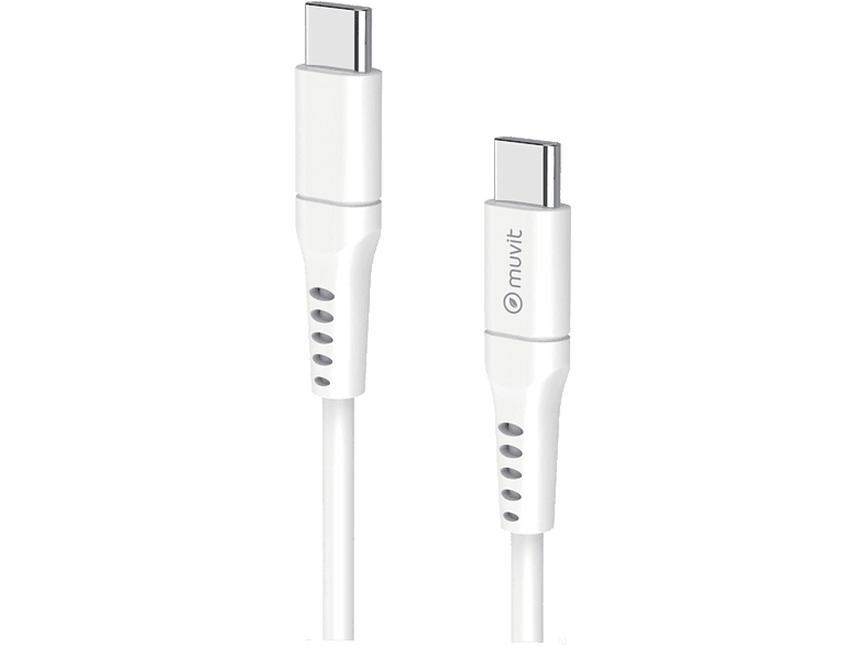 Muvit for Change De USB-C a USB-C 3A 0.2 m Blanco