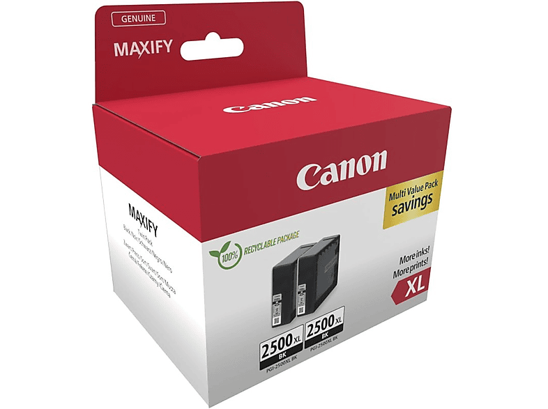 Canon PGI-2500XL BK/C/M/Y 2500 páginas Tamaño XL Negro Amarillo Cian Magenta