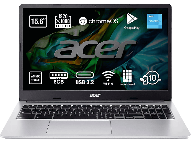 Acer Chromebook CB315-4H-C4BQ 15.6 Full HD Intel® Celeron® N4500 8GB RAM 128GB eMMC Intel® UHD Graphics Google Chrome OS