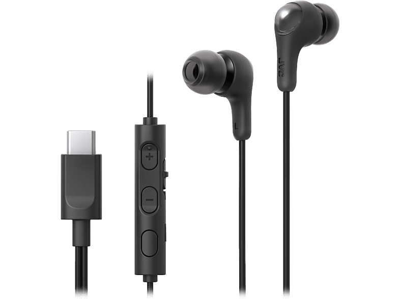 JVC HA-FR9UC 3 botones Cable 1.2 m USB-C Micrófono integrado Negro