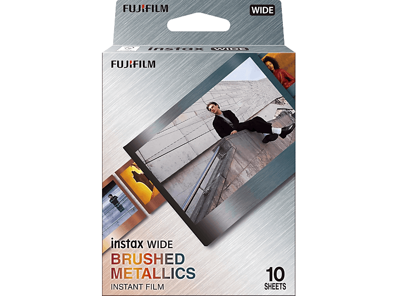 Fujifilm Instax Wide Brushed Metal Pack de 10 Metal
