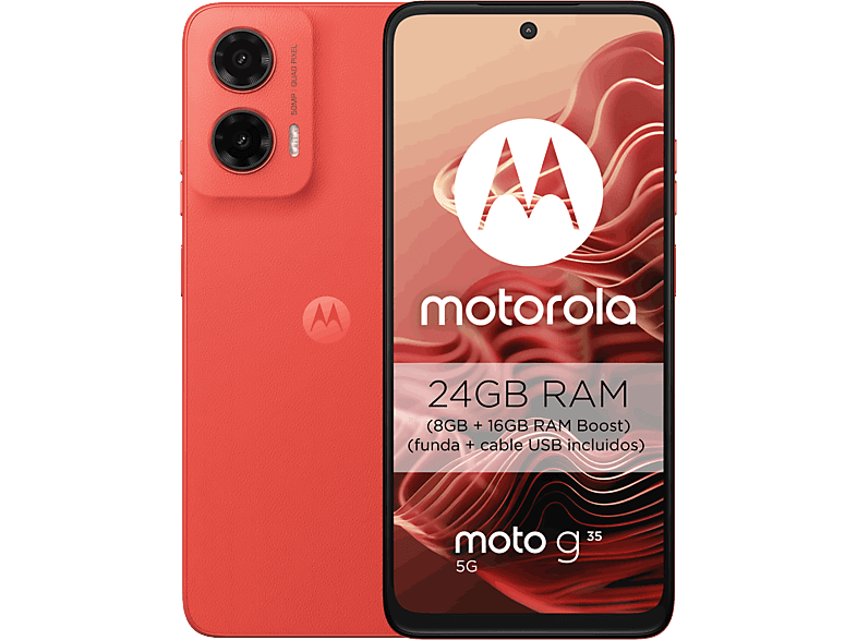 Motorola g35 5G Rojo 256 GB 8 GB RAM 6.72 LCD Full HD+ Unisoc T760 5000 mAh