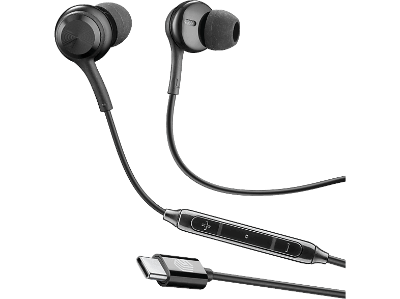 Music Sound IN EAR De cable Tipo C Escucha inmersiva Detalles metálicos Negro