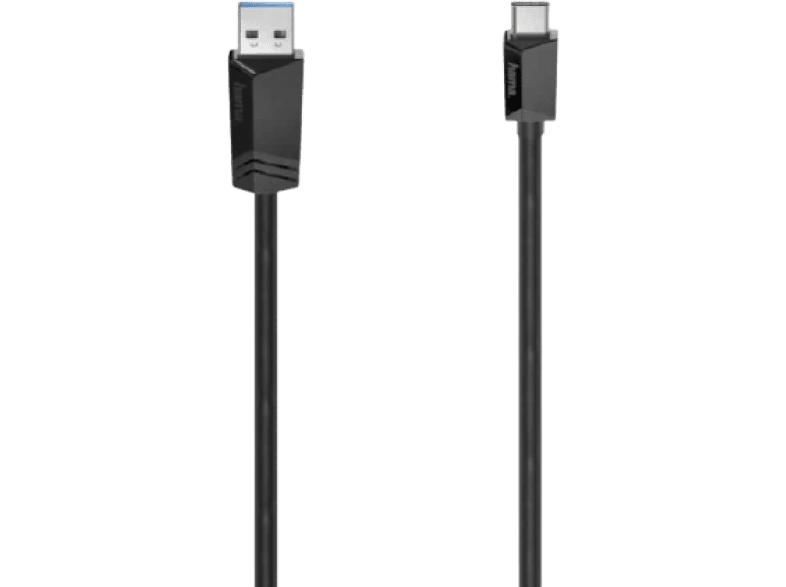 Hama 00200657 USB-A Plug USB-C Plug USB 3.2 Gen 2 10 Gbit/s 1.00 m Negro