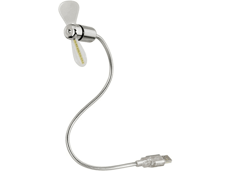 Hama 12110 USB Flexor cromado  Luces LED Bajo consumo Plata
