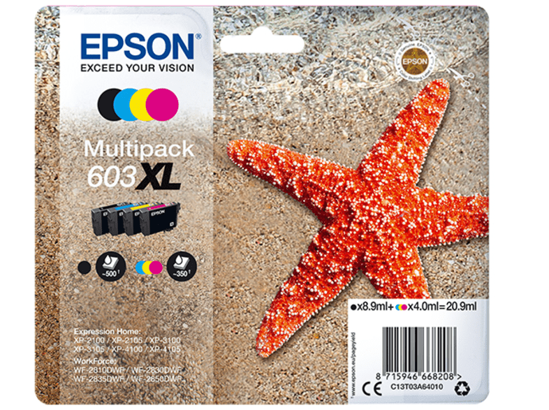 Epson Multipack 4 Colores 603XL Ink