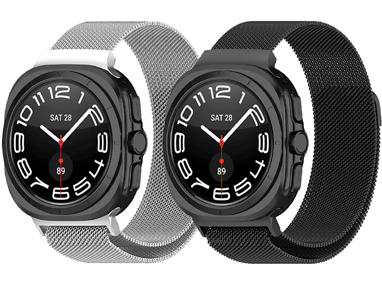 Friendly License FRSWB099 Silicona Samsung Galaxy Watch Ultra Plata y Negro