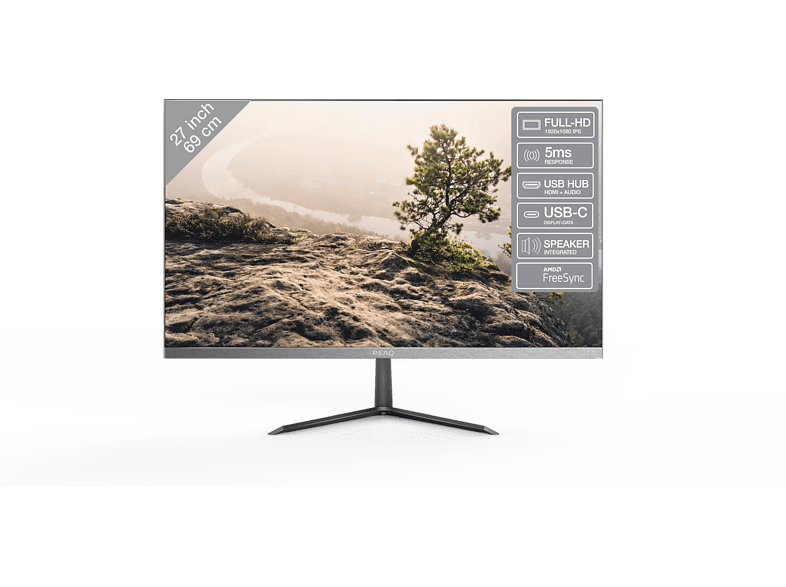 Peaq PMOS273-IFC 27 Full-HD 5 ms 75 Hz FreeSync HDMI 1.4 Negro