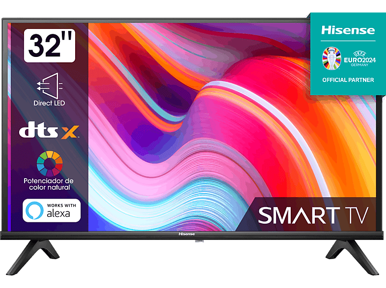 Hisense HD Smart TV 32A4K HD-ready Quad Core/MT9602 Smart TV DVB-T2 (H.265) Negro