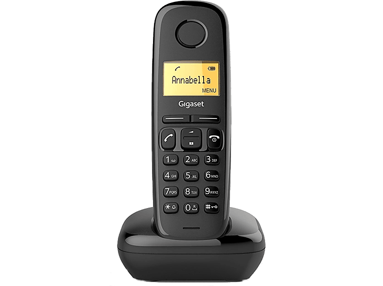 Gigaset A170 Identificador de llamada Rellamada 50 contactos Negro