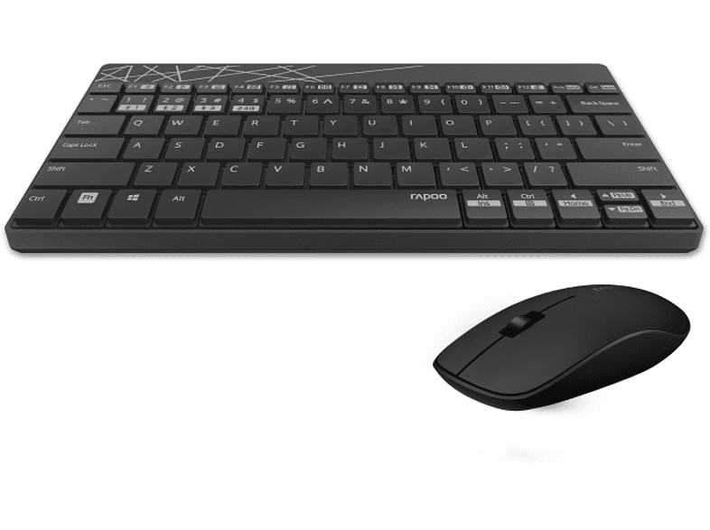 Rapoo 8000M Inalámbricos 2 Receptores Bluetooth Negro