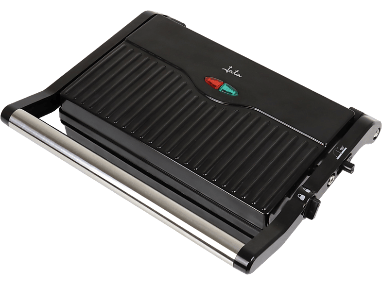 Jata JEGR1107 1000W Parrilla eléctrica y grill Base antiadherente Apertura 180º Negro