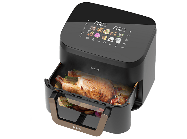 Cecotec Cecofry&Grill Smokin' 11000 2900 W 11 L Triple grill Ahumador Temperatura dual Negro