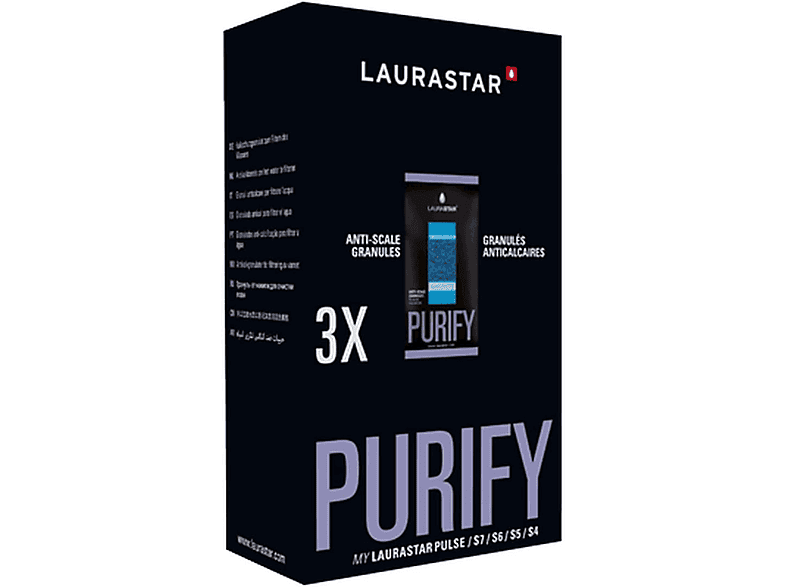 Laurastar Purify Pack de 3 Filtros de Agua Anti-piedra Caliza Negro