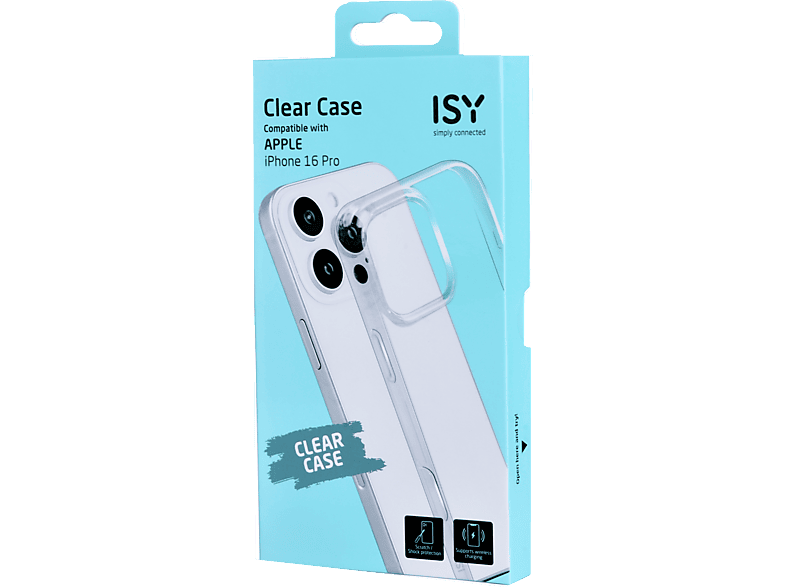 Isy ISC 1046 Compatible con iPhone 16 Pro Resistente a Golpes Transparente