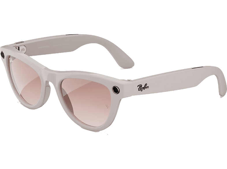 Ray-Ban Meta Skyler Gris tiza brillante Degradadas en rosa canela