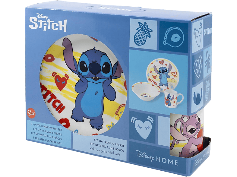 Sherwood Set vajilla infantil Stitch Plato+Cuenco+Taza