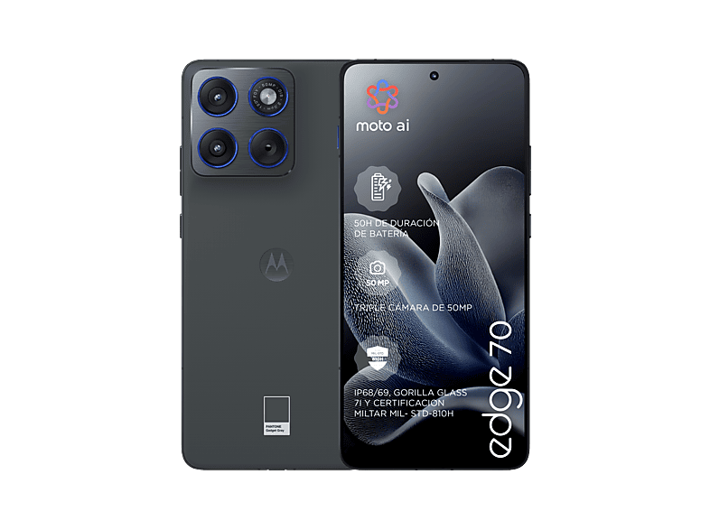 Motorola edge 70 Gadget Grey 512 GB 12 GB RAM 6.67  Super HD pOLED AMOLED Snapdragon® 7 Gen 4 5200 mAh