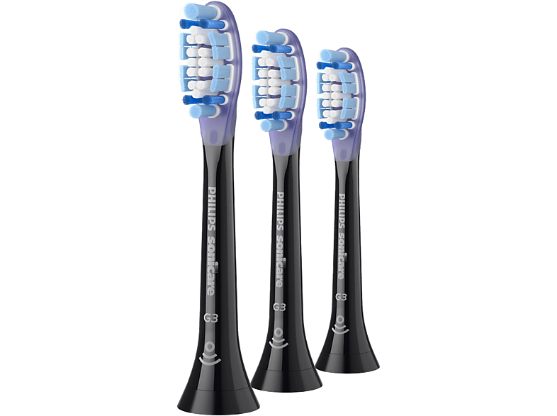 Philips Sonicare Premium Gum HX9053/88 Pack 2+1 Cuidado encias Control antiplaca Suave Negro