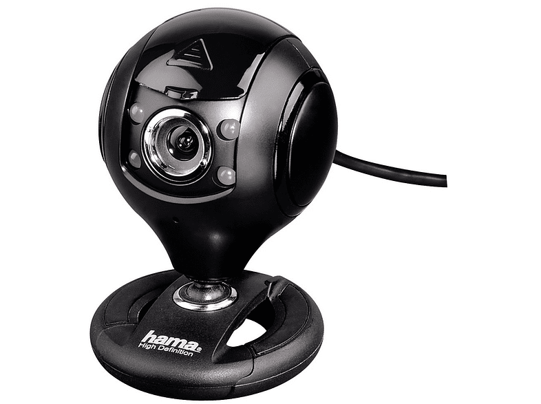 Hama 00053950 HD 1280x720p Para PC y Mac Micrófono USB 360º Negro