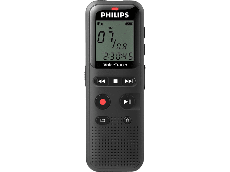 Philips VoiceTracer DVT1160 8 GB Flash NAND 1.29 LCD  USB 1 canal Altavoz Negro