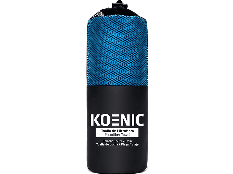 Koenic Microfibra 152x76 cm Poliéster y nylon Súper absorción Azul