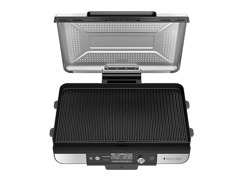 Ninja GX101EU 1800 W Placas: 50 x 50 cm Detección Digital Inteligente de Temperatura Rango de temperatura 60ºC a 260°C Plata/Negro