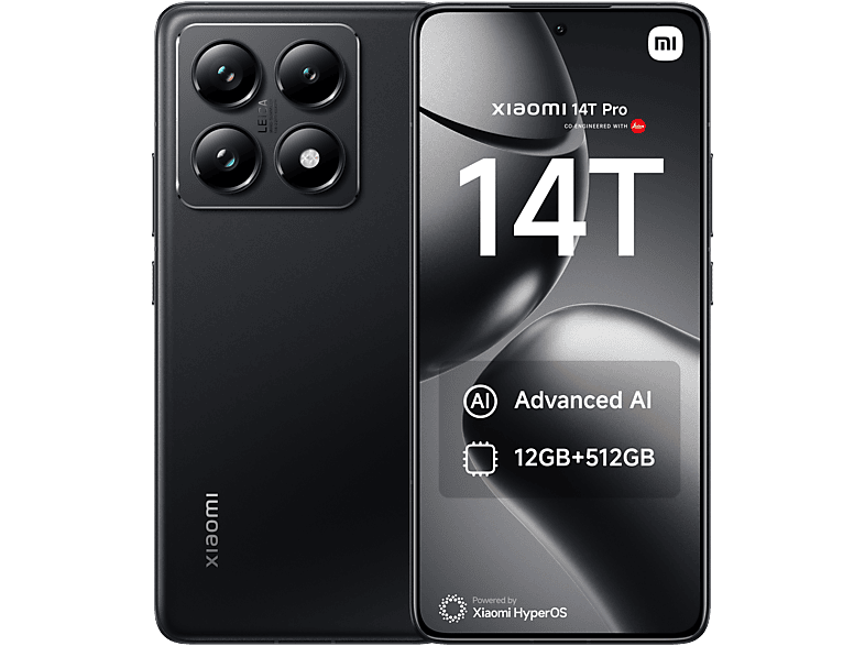 Xiaomi 14T Pro Negro Titanio 512 GB 12 GB RAM 6.67 1.5K Mediateck Dimensity 9300+ 5000 mAh Android-HyperOS