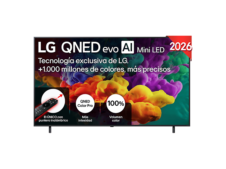 LG 75QNED85B6B UHD 4K Procesador Inteligente α8 AI Processor 4K Gen3 Smart TV DVB-T2 (H.265) Negro