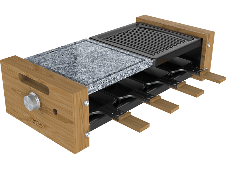 Cecotec Cheese&Grill 8400 Wood MixGrill 1200 W 8 Sartenes Antiadherente Negro