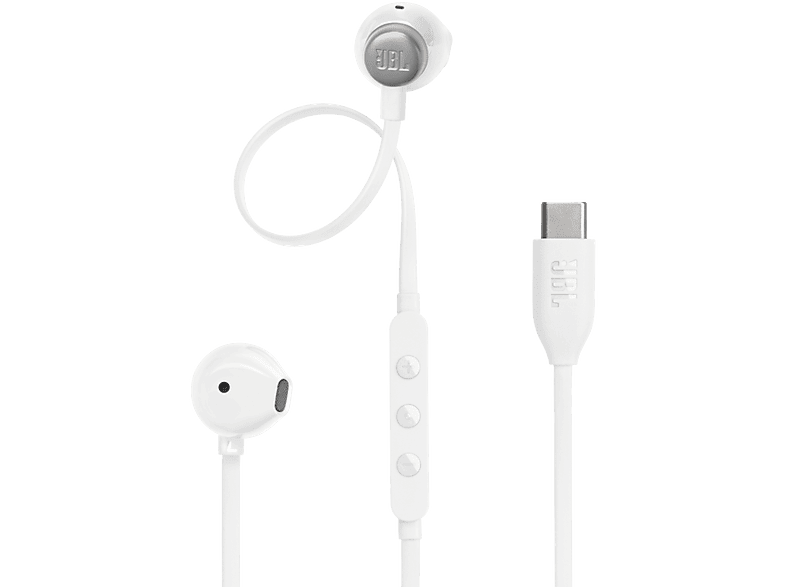 JBL Tune 305C Intraurales Bluetooth Con cable Micrófono White