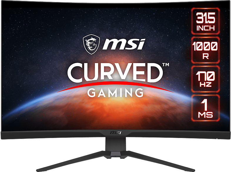 MSI G322CQP 31.5 WQHD Curvo 1000R 1 ms 170 Hz FreeSync™ Premium Negro