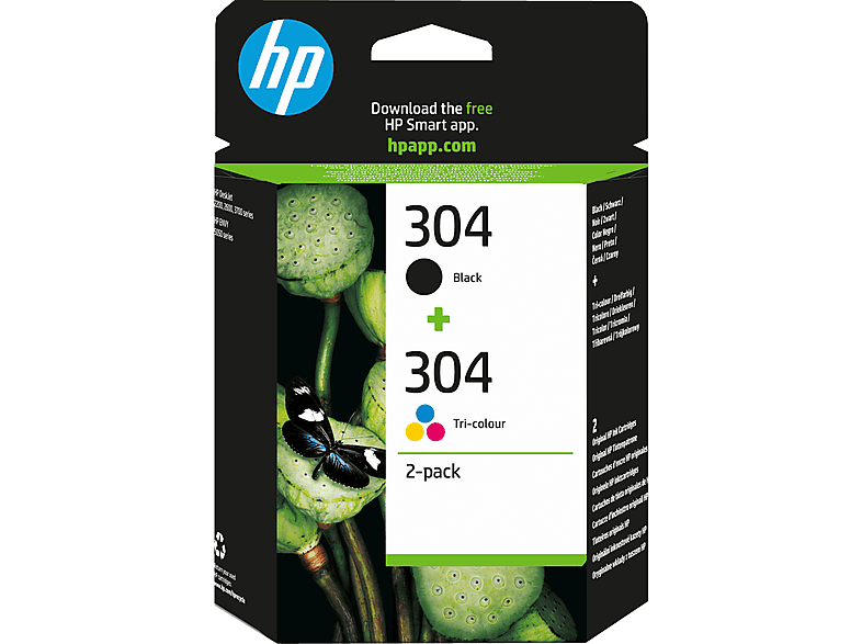 HP 304 Negro+Tricolor 120 páginas tinta negra 100 páginas tinta de color HP Planet Partners