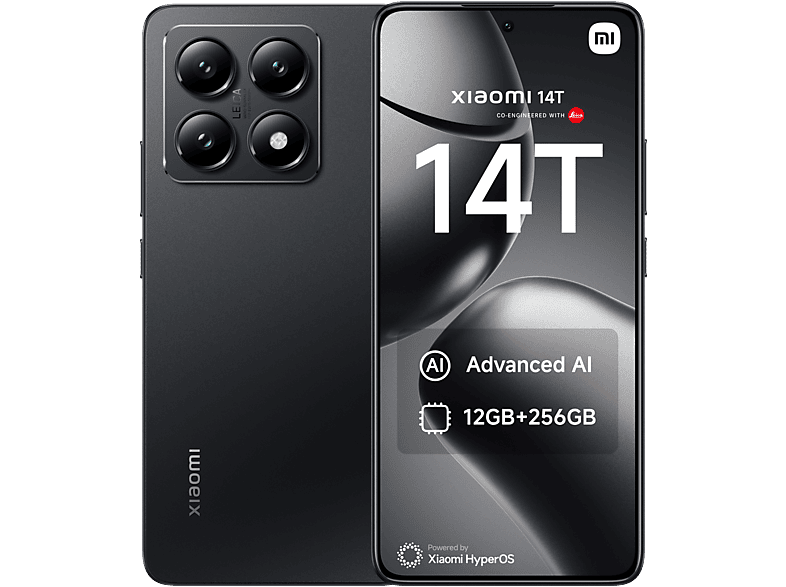 Xiaomi 14T Negro Titanio 256 GB 12 GB RAM 6.67 1.5K Mediateck Dimensity 8300 Ultra 5000 mAh Android-HyperOS