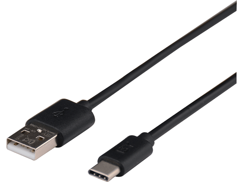 ISY IZB-543 Cable 2.0 Pack 3 cables (2m 1m and 0.6m) Negro